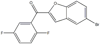 5-bromo-2-[(2,5-difluorophenyl)carbonyl]-1-benzofuran,,结构式