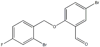 5-bromo-2-[(2-bromo-4-fluorophenyl)methoxy]benzaldehyde Structure