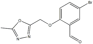 5-bromo-2-[(5-methyl-1,3,4-oxadiazol-2-yl)methoxy]benzaldehyde|