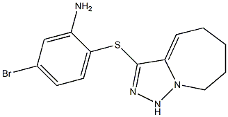 5-bromo-2-{5H,6H,7H,8H,9H-[1,2,4]triazolo[3,4-a]azepin-3-ylsulfanyl}aniline Structure