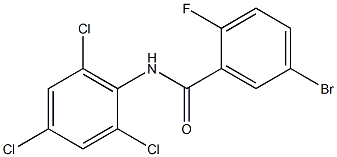 5-bromo-2-fluoro-N-(2,4,6-trichlorophenyl)benzamide Structure