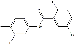 5-bromo-2-fluoro-N-(3-fluoro-4-methylphenyl)benzamide 化学構造式