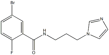 5-bromo-2-fluoro-N-[3-(1H-imidazol-1-yl)propyl]benzamide,,结构式