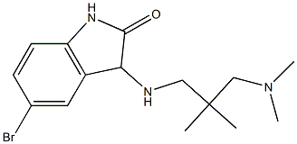 5-bromo-3-({2-[(dimethylamino)methyl]-2-methylpropyl}amino)-2,3-dihydro-1H-indol-2-one Structure