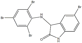 5-bromo-3-[(2,4,6-tribromophenyl)amino]-2,3-dihydro-1H-indol-2-one Structure