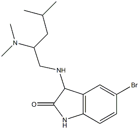 5-bromo-3-{[2-(dimethylamino)-4-methylpentyl]amino}-2,3-dihydro-1H-indol-2-one Structure