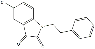 5-chloro-1-(2-phenylethyl)-2,3-dihydro-1H-indole-2,3-dione Struktur