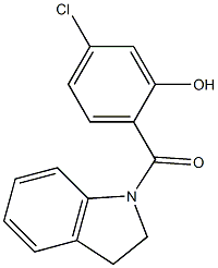 5-chloro-2-(2,3-dihydro-1H-indol-1-ylcarbonyl)phenol 结构式