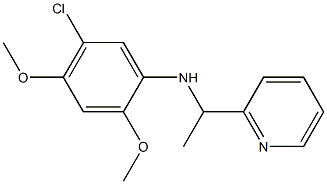 5-chloro-2,4-dimethoxy-N-[1-(pyridin-2-yl)ethyl]aniline 结构式