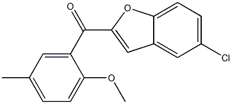 5-chloro-2-[(2-methoxy-5-methylphenyl)carbonyl]-1-benzofuran Structure