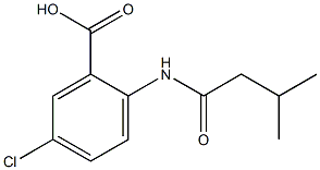 5-chloro-2-[(3-methylbutanoyl)amino]benzoic acid,,结构式