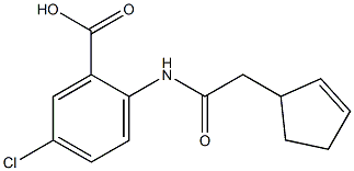 5-chloro-2-[2-(cyclopent-2-en-1-yl)acetamido]benzoic acid