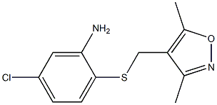 5-chloro-2-{[(3,5-dimethyl-1,2-oxazol-4-yl)methyl]sulfanyl}aniline Struktur