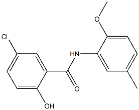 5-chloro-2-hydroxy-N-(2-methoxy-5-methylphenyl)benzamide,,结构式