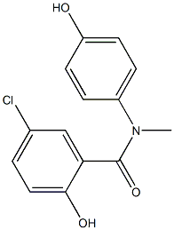 5-chloro-2-hydroxy-N-(4-hydroxyphenyl)-N-methylbenzamide Structure