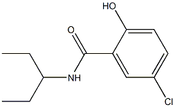 5-chloro-2-hydroxy-N-(pentan-3-yl)benzamide 结构式