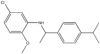 5-chloro-2-methoxy-N-{1-[4-(propan-2-yl)phenyl]ethyl}aniline,,结构式