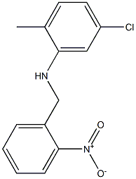 5-chloro-2-methyl-N-[(2-nitrophenyl)methyl]aniline 结构式