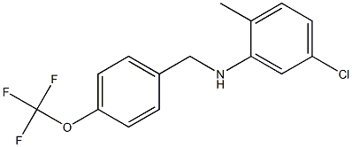 5-chloro-2-methyl-N-{[4-(trifluoromethoxy)phenyl]methyl}aniline,,结构式