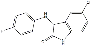 5-chloro-3-[(4-fluorophenyl)amino]-2,3-dihydro-1H-indol-2-one Structure