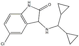 5-chloro-3-[(dicyclopropylmethyl)amino]-2,3-dihydro-1H-indol-2-one,,结构式
