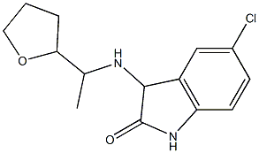 5-chloro-3-{[1-(oxolan-2-yl)ethyl]amino}-2,3-dihydro-1H-indol-2-one Structure