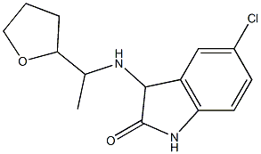 5-chloro-3-{[1-(oxolan-2-yl)ethyl]amino}-2,3-dihydro-1H-indol-2-one Struktur