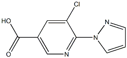 5-chloro-6-(1H-pyrazol-1-yl)nicotinic acid,,结构式