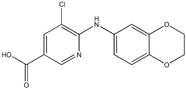 5-chloro-6-(2,3-dihydro-1,4-benzodioxin-6-ylamino)pyridine-3-carboxylic acid