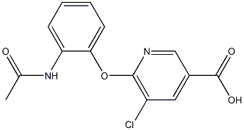 5-chloro-6-(2-acetamidophenoxy)pyridine-3-carboxylic acid Structure