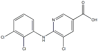 5-chloro-6-[(2,3-dichlorophenyl)amino]pyridine-3-carboxylic acid,,结构式