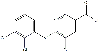 5-chloro-6-[(2,3-dichlorophenyl)amino]pyridine-3-carboxylic acid Structure