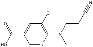5-chloro-6-[(2-cyanoethyl)(methyl)amino]pyridine-3-carboxylic acid Structure