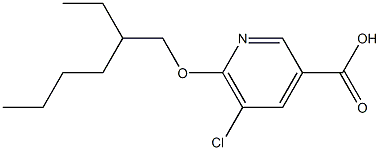 5-chloro-6-[(2-ethylhexyl)oxy]pyridine-3-carboxylic acid Structure