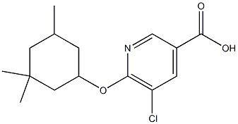 5-chloro-6-[(3,3,5-trimethylcyclohexyl)oxy]pyridine-3-carboxylic acid Structure