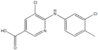 5-chloro-6-[(3-chloro-4-methylphenyl)amino]pyridine-3-carboxylic acid