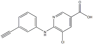 5-chloro-6-[(3-ethynylphenyl)amino]pyridine-3-carboxylic acid 结构式