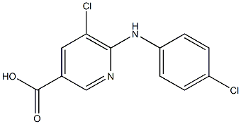 5-chloro-6-[(4-chlorophenyl)amino]pyridine-3-carboxylic acid