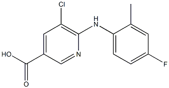 5-chloro-6-[(4-fluoro-2-methylphenyl)amino]pyridine-3-carboxylic acid Structure