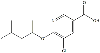 5-chloro-6-[(4-methylpentan-2-yl)oxy]pyridine-3-carboxylic acid Struktur