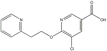 5-chloro-6-[2-(pyridin-2-yl)ethoxy]pyridine-3-carboxylic acid 结构式
