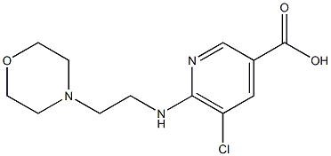 5-chloro-6-{[2-(morpholin-4-yl)ethyl]amino}pyridine-3-carboxylic acid,,结构式