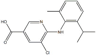 5-chloro-6-{[2-methyl-6-(propan-2-yl)phenyl]amino}pyridine-3-carboxylic acid Structure