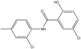 5-chloro-N-(2-chloro-4-methylphenyl)-2-hydroxybenzamide,,结构式