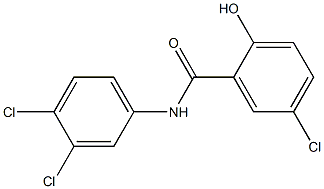 5-chloro-N-(3,4-dichlorophenyl)-2-hydroxybenzamide Struktur