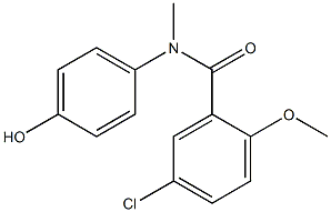 5-chloro-N-(4-hydroxyphenyl)-2-methoxy-N-methylbenzamide,,结构式