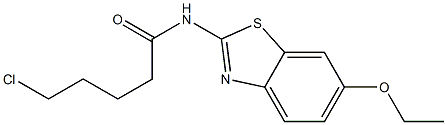 5-chloro-N-(6-ethoxy-1,3-benzothiazol-2-yl)pentanamide Struktur