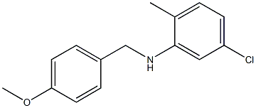 5-chloro-N-[(4-methoxyphenyl)methyl]-2-methylaniline,,结构式