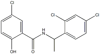 5-chloro-N-[1-(2,4-dichlorophenyl)ethyl]-2-hydroxybenzamide Structure