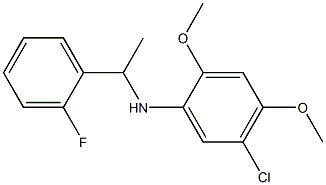 5-chloro-N-[1-(2-fluorophenyl)ethyl]-2,4-dimethoxyaniline,,结构式